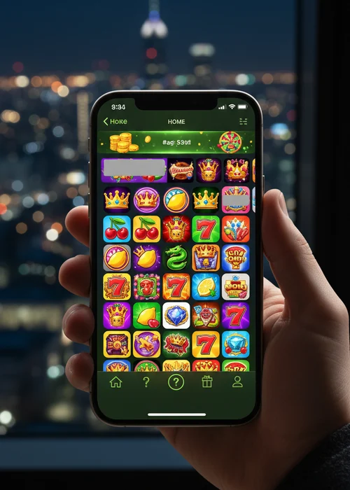 Interfaz de usuario de 32 Nine Casino mostrando la selección de juegos y bonificaciones de bienvenida