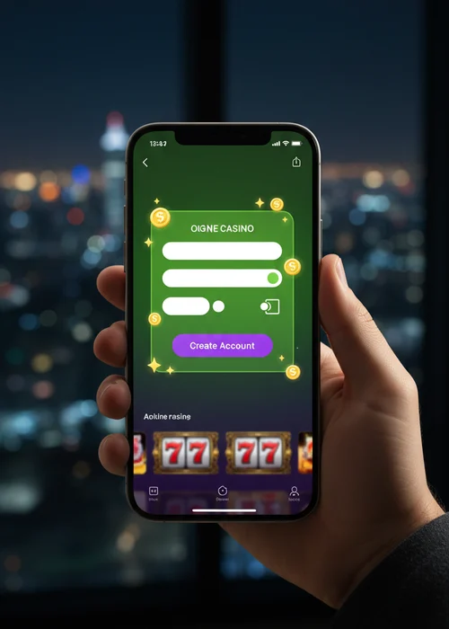 Interfaz de registro de 32 Nine Casino con campos para correo electrónico, contraseña y divisa, mostrando un proceso ágil y seguro para nuevos jugadores.